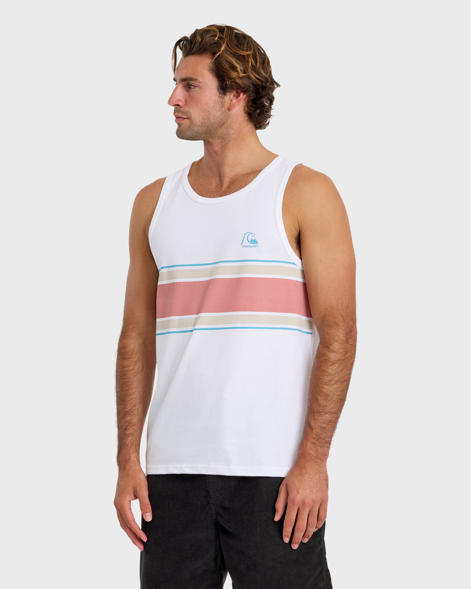 Floater Stripe Tank - White - Image 4