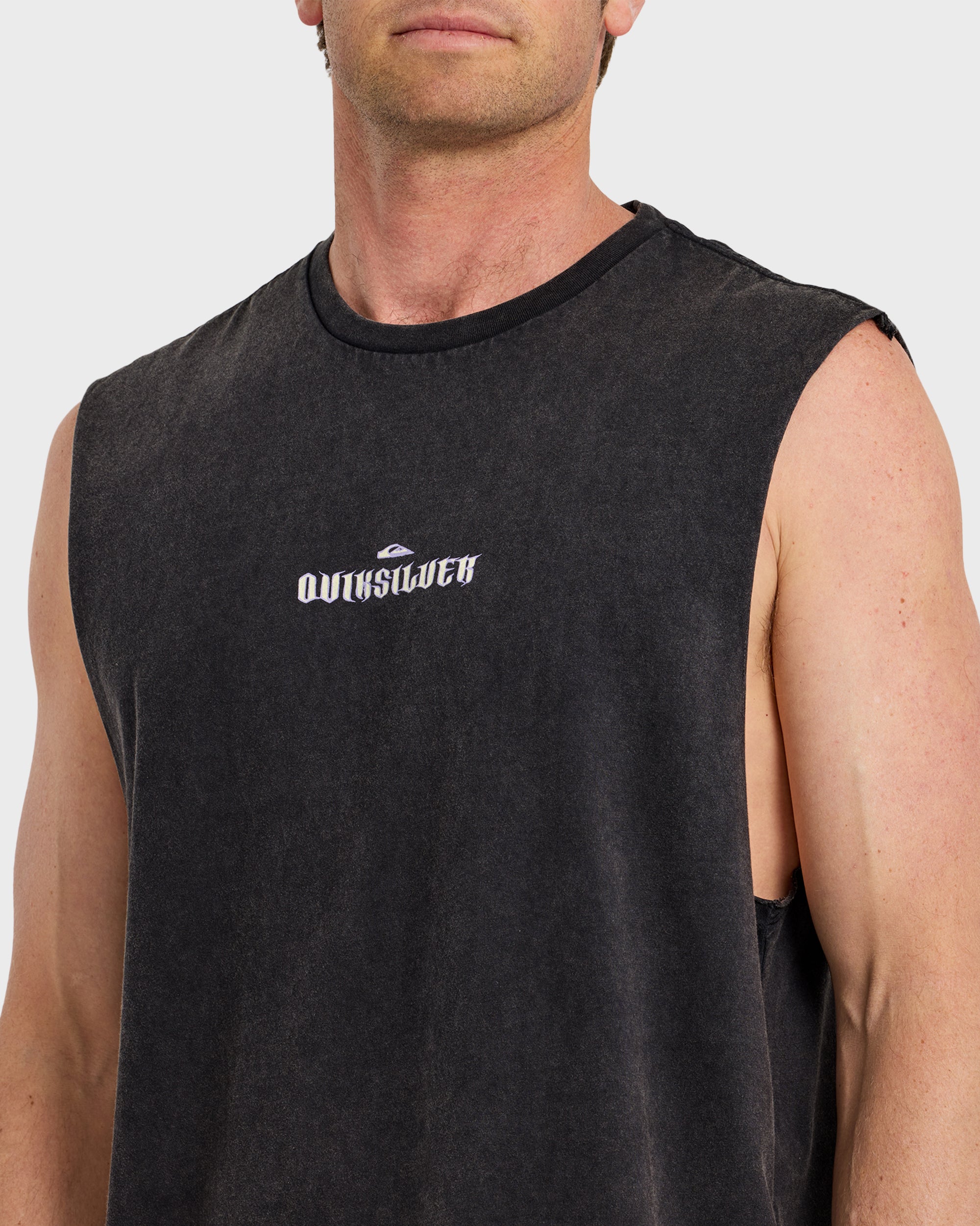 Dark Torch Acid Wash Oversized Tank - Phantom - Image 5