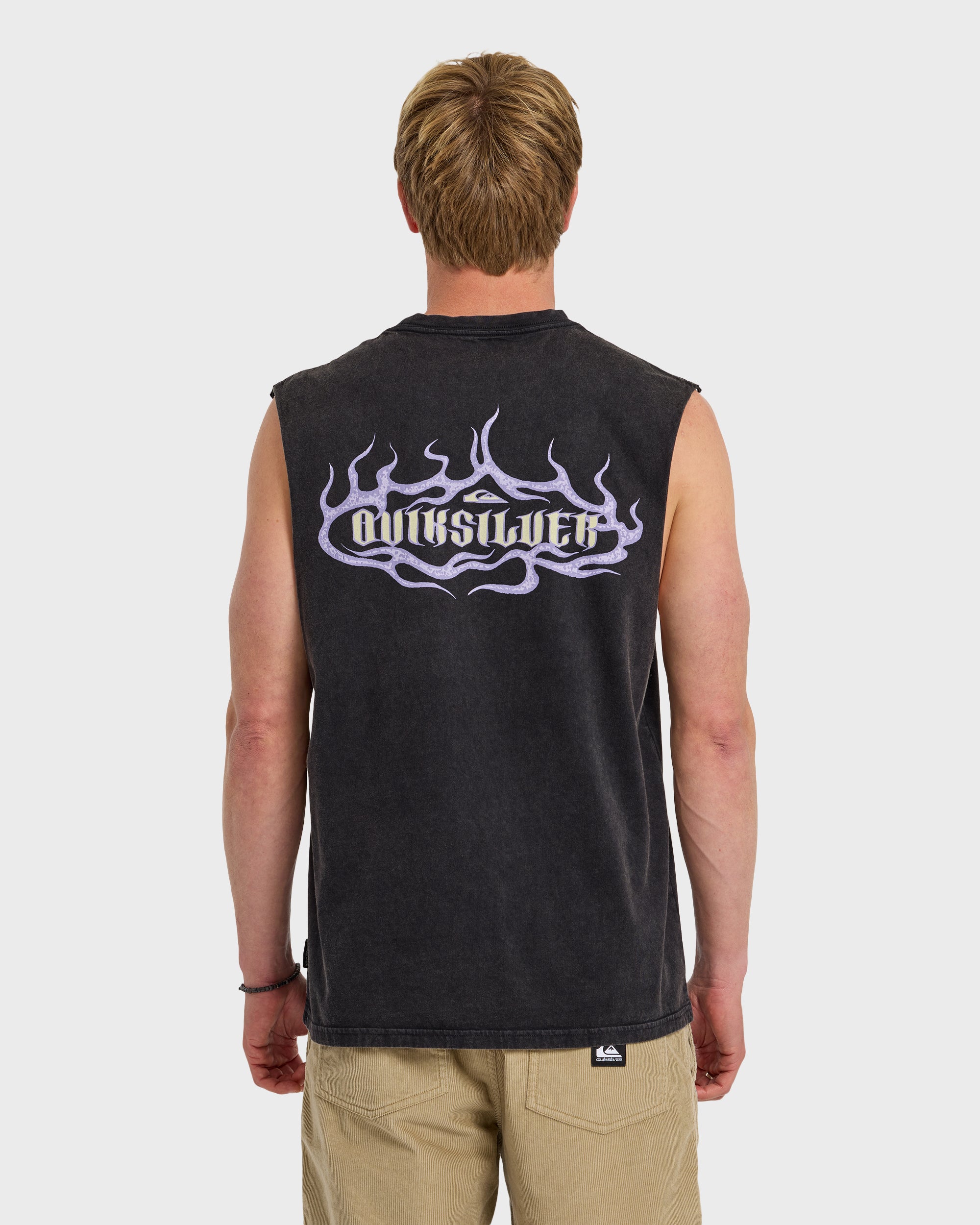 Dark Torch Acid Wash Oversized Tank - Phantom - Image 2