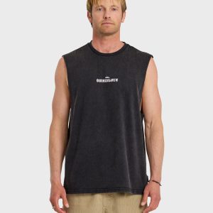 Dark Torch Acid Wash Oversized Tank - Phantom