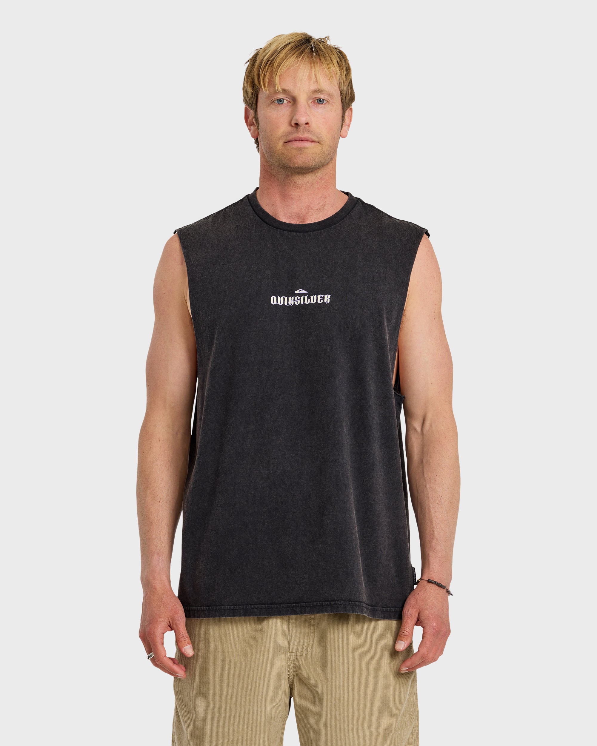 Dark Torch Acid Wash Oversized Tank - Phantom