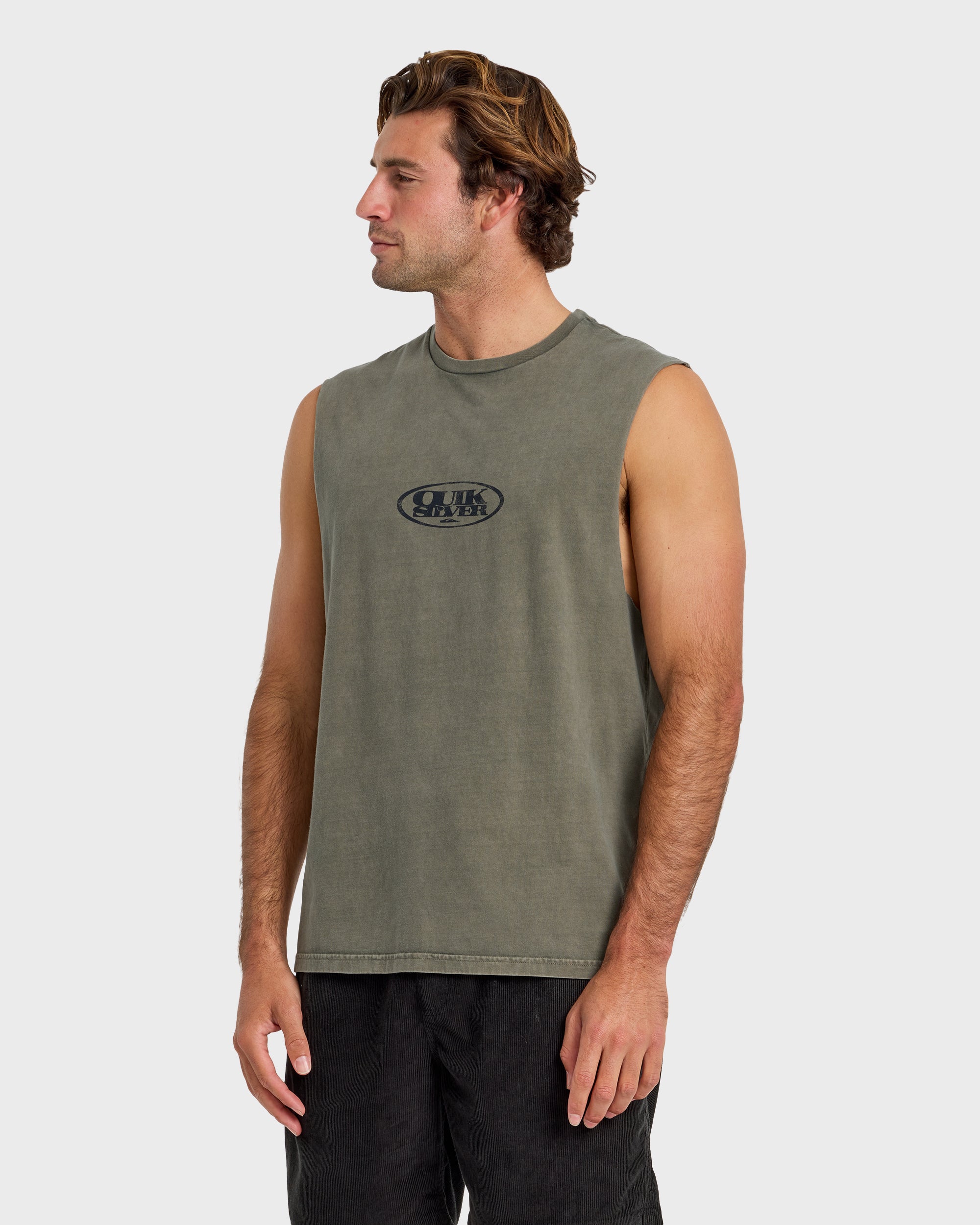 Blends Oversized Acid Wash Tank Top - Grape Leaf - Image 4
