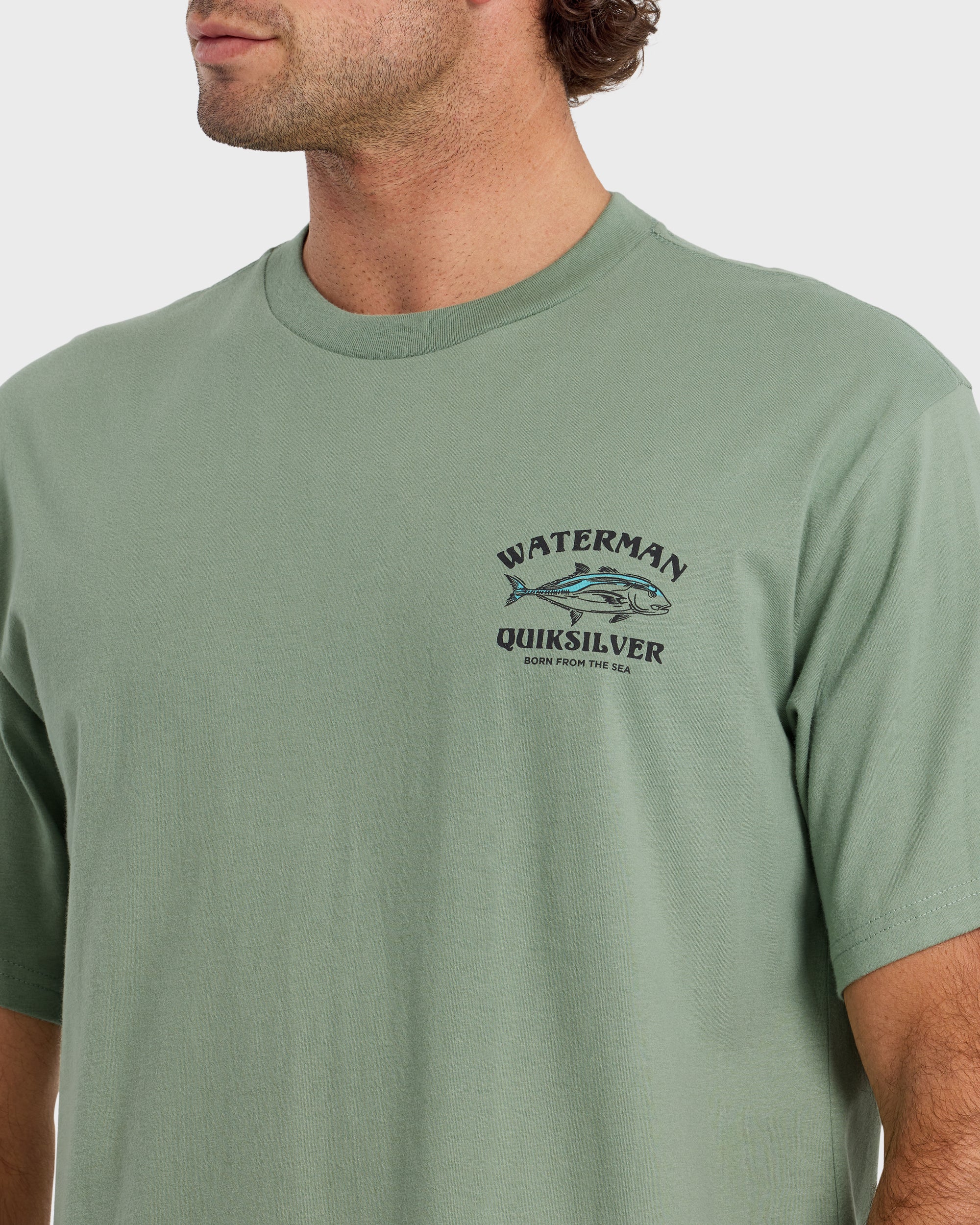Waterman Trolling Short Sleeve Sueded Graphic T-Shirt - Lily Pad - Image 5