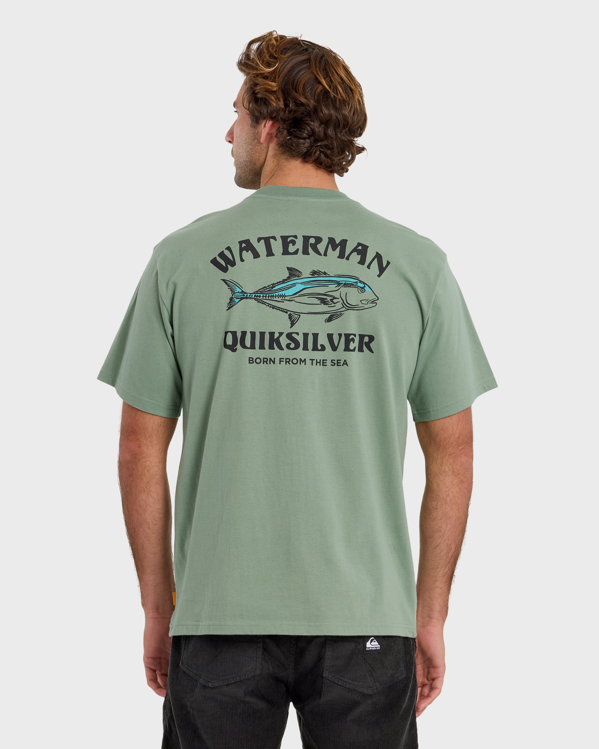 Waterman Trolling Short Sleeve Sueded Graphic T-Shirt - Lily Pad - Image 2