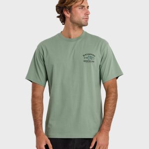 Waterman Trolling Short Sleeve Sueded Graphic T-Shirt - Lily Pad