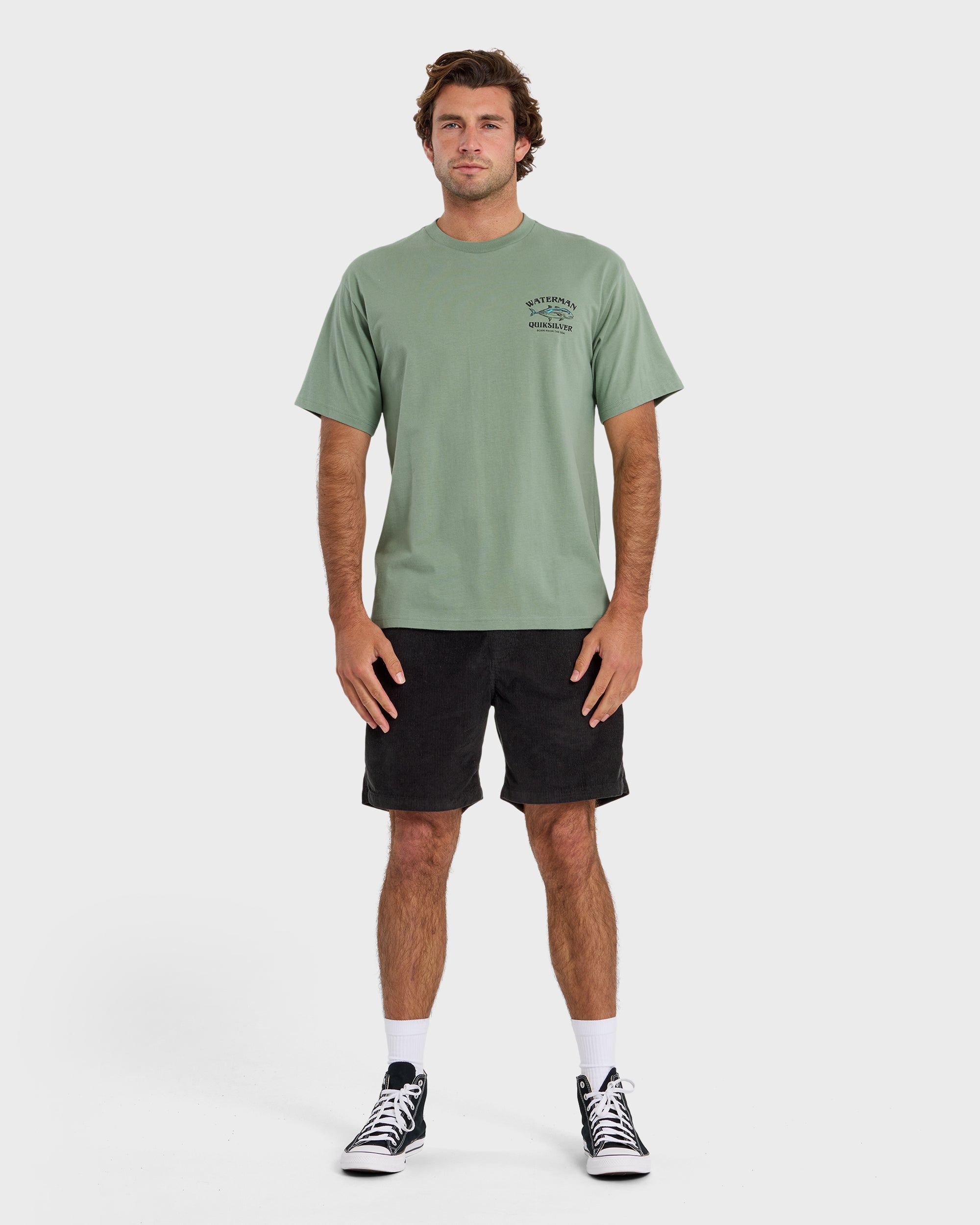 Waterman Trolling Short Sleeve Sueded Graphic T-Shirt - Lily Pad - Image 3