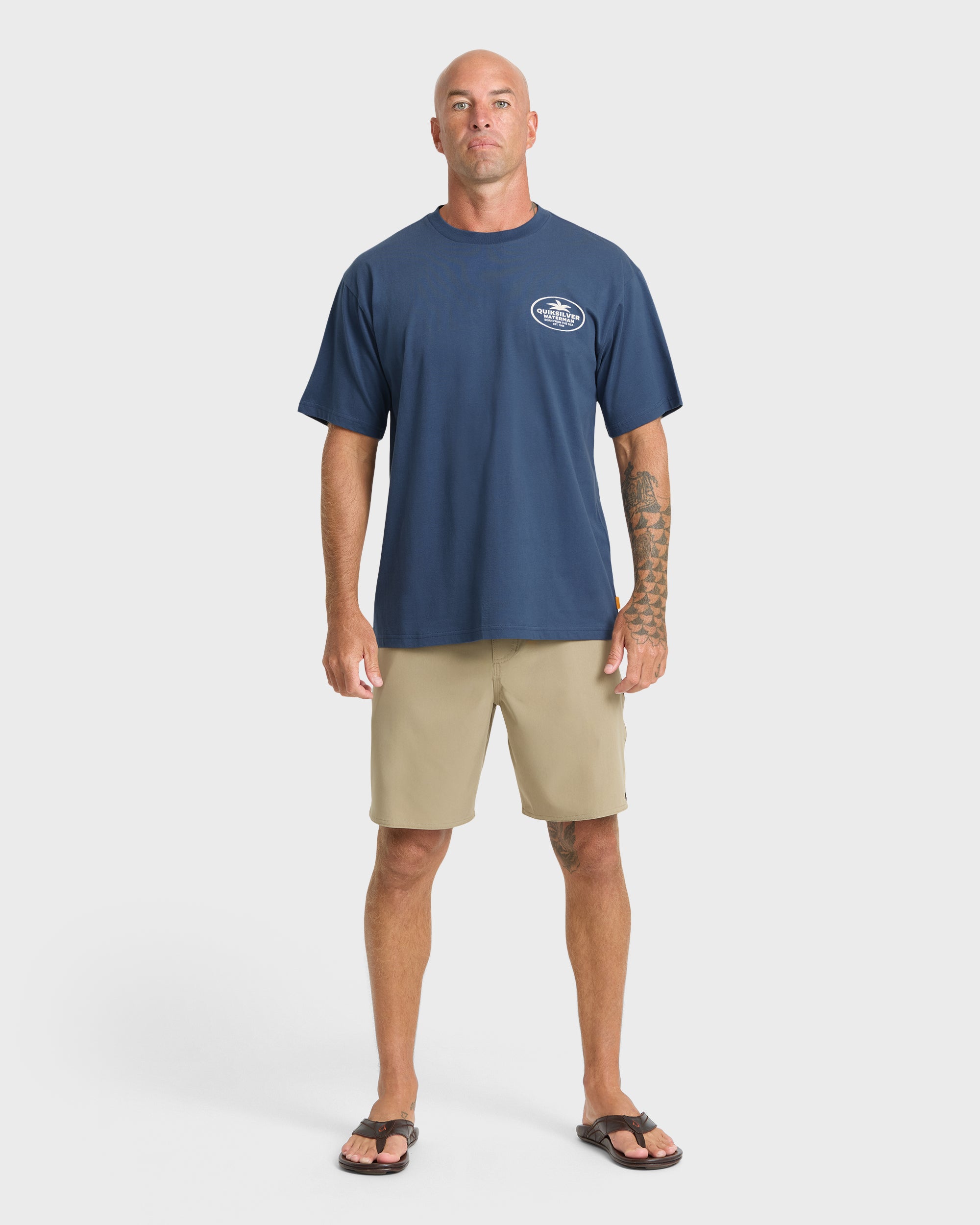 Waterman Union Made Sueded Short Sleeve T-Shirt - Dark Denim - Image 3