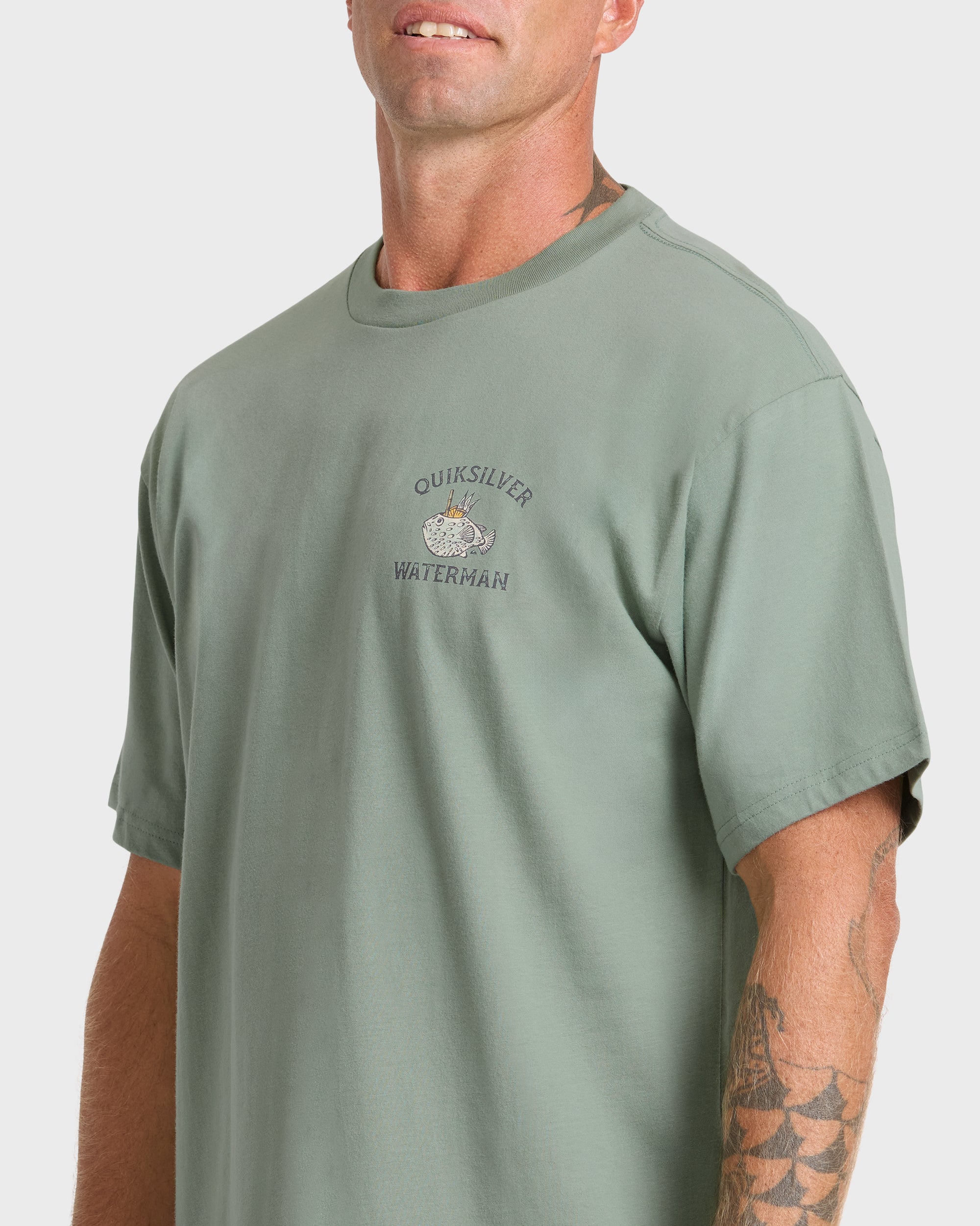 Waterman Mai Tai Time Short Sleeve T?Shirt - Lily Pad - Image 5