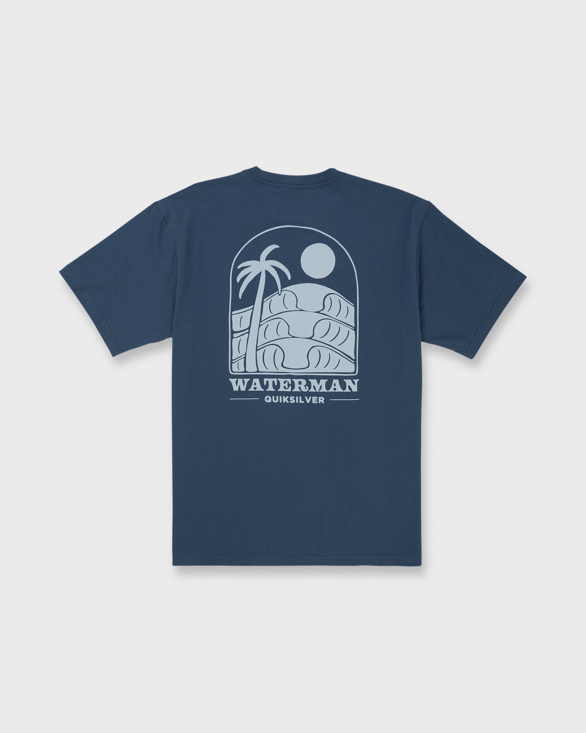 Waterman Out The Back Sueded T-Shirt - Dark Denim - Image 7
