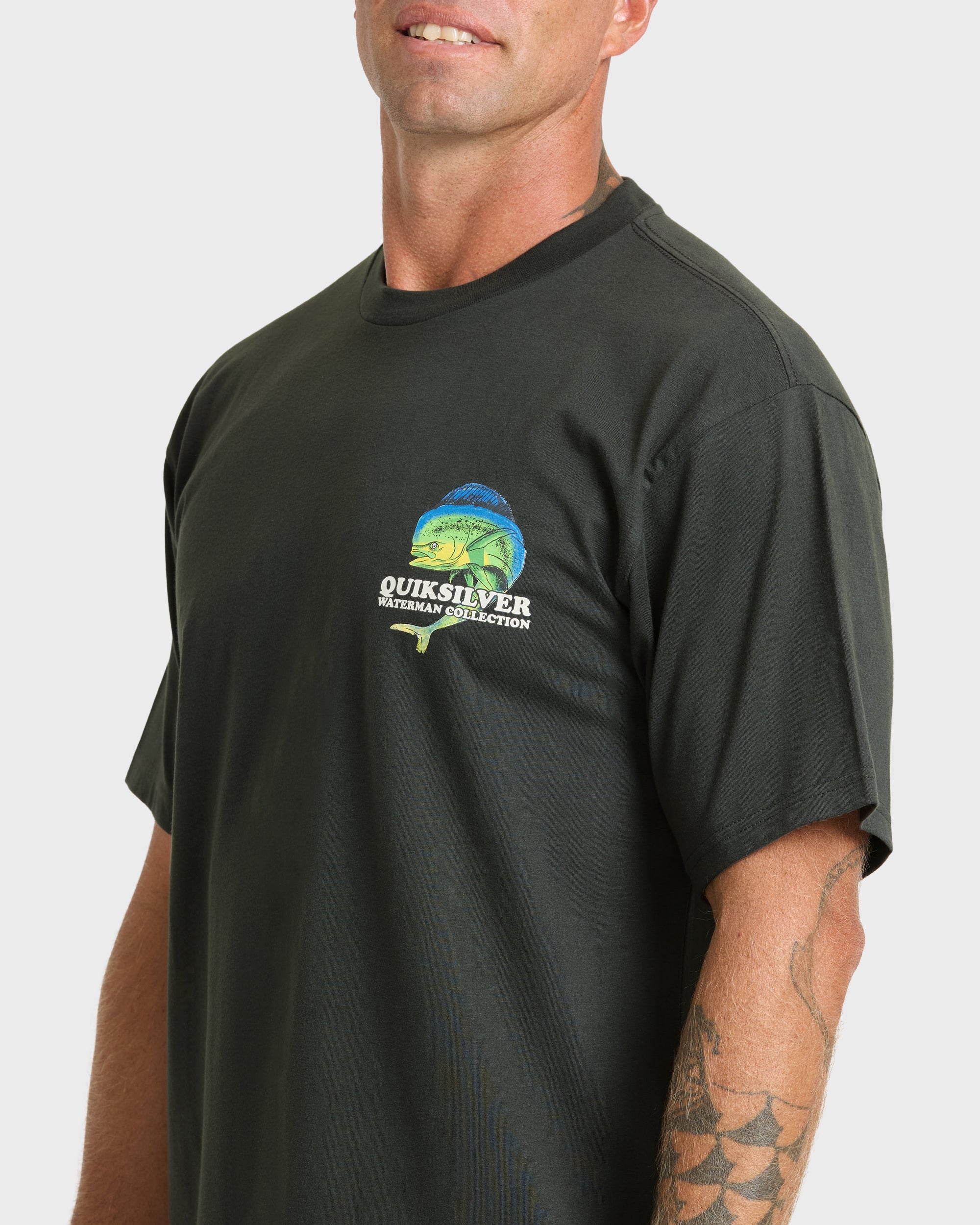 Waterman Big Bull Sueded Short Sleeve T-Shirt - Phantom - Image 7