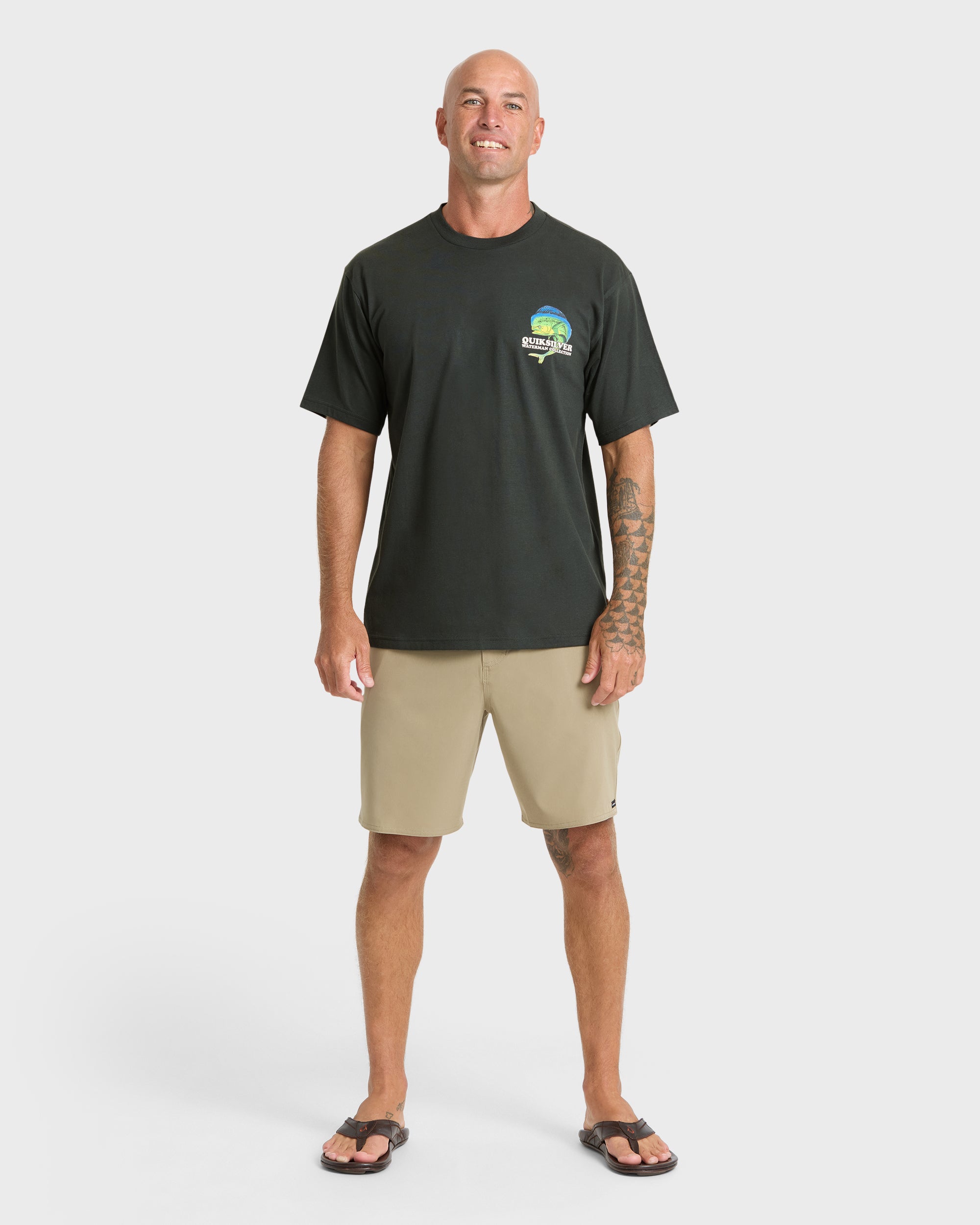 Waterman Big Bull Sueded Short Sleeve T-Shirt - Phantom - Image 5
