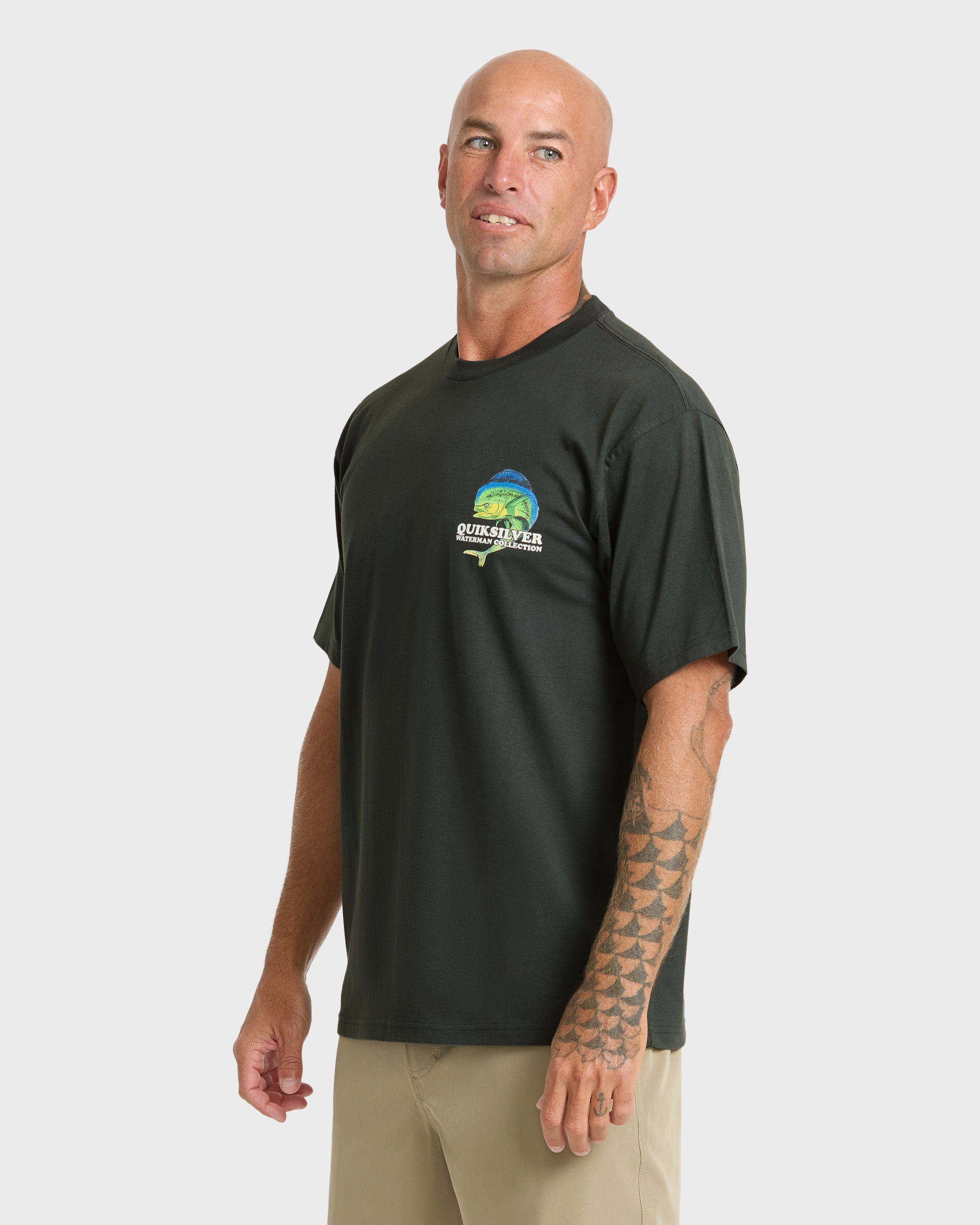 Waterman Big Bull Sueded Short Sleeve T-Shirt - Phantom - Image 6