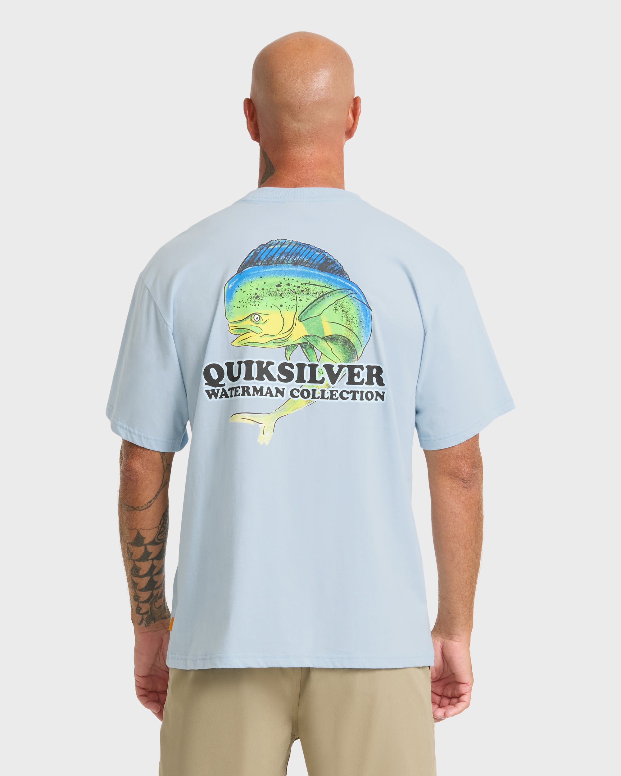 Waterman Big Bull Sueded Short Sleeve T-Shirt - Skyway - Image 2