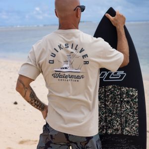 Waterman Early Morning Sueded Short Sleeve T-Shirt - Plaza Taupe