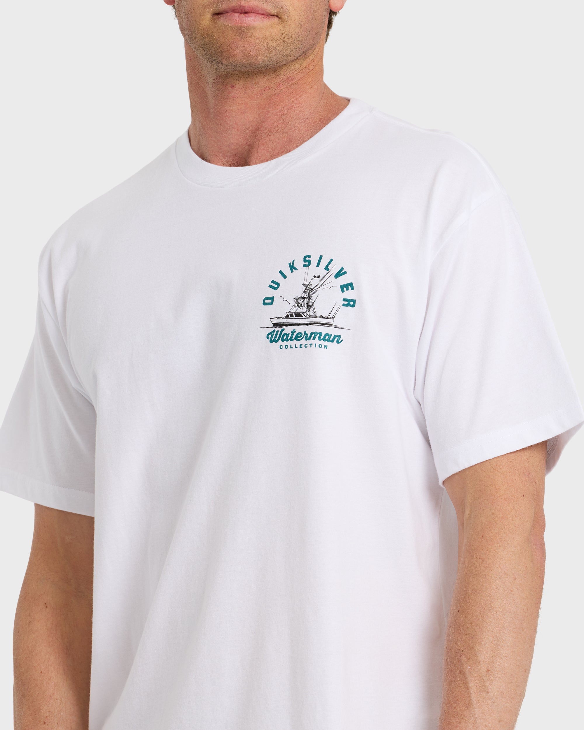 Waterman Early Morning Sueded Short Sleeve T-Shirt - White - Image 5