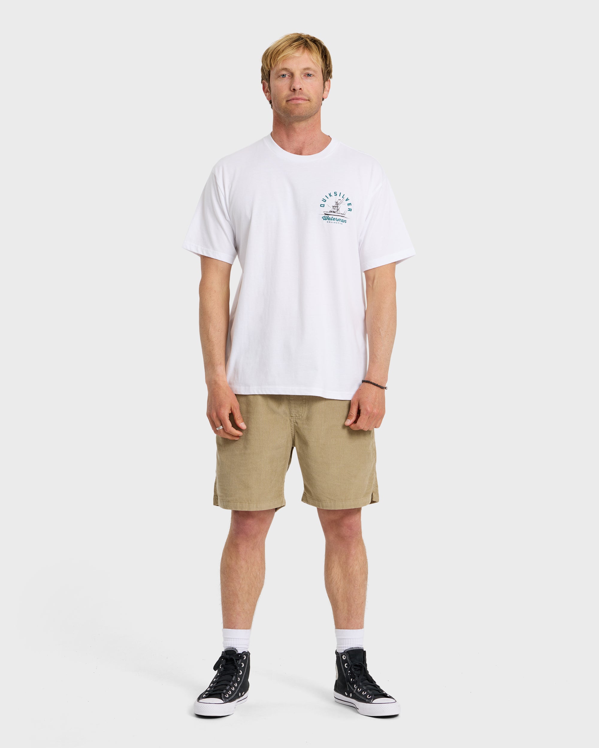 Waterman Early Morning Sueded Short Sleeve T-Shirt - White - Image 3