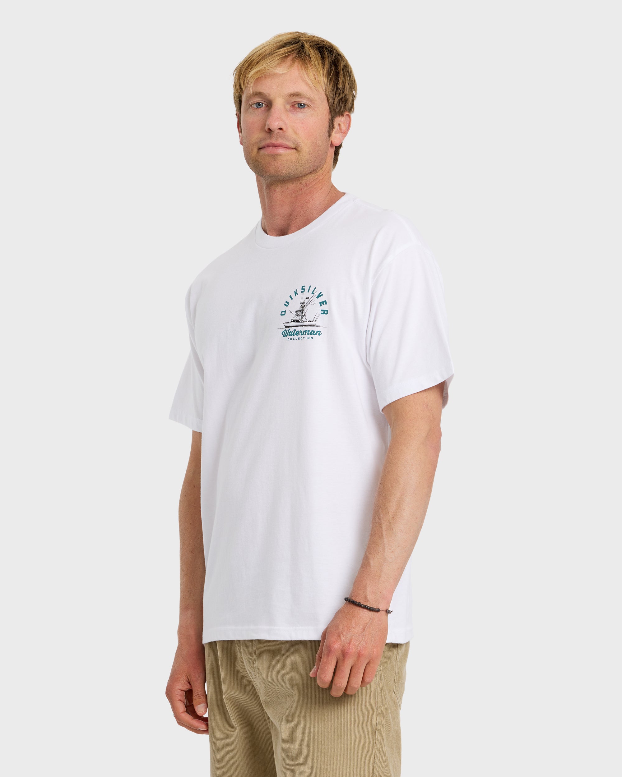 Waterman Early Morning Sueded Short Sleeve T-Shirt - White - Image 4