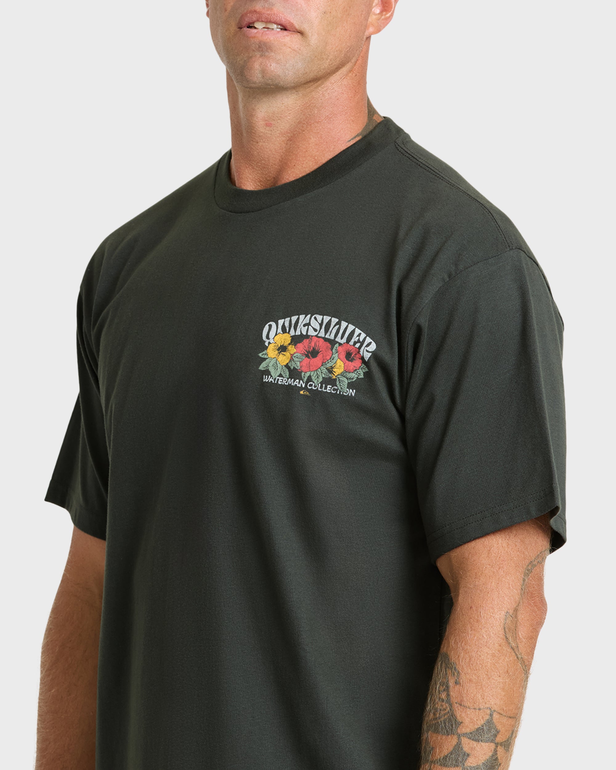 Waterman Las Flores Sueded Short Sleeve T-Shirt - Phantom - Image 5