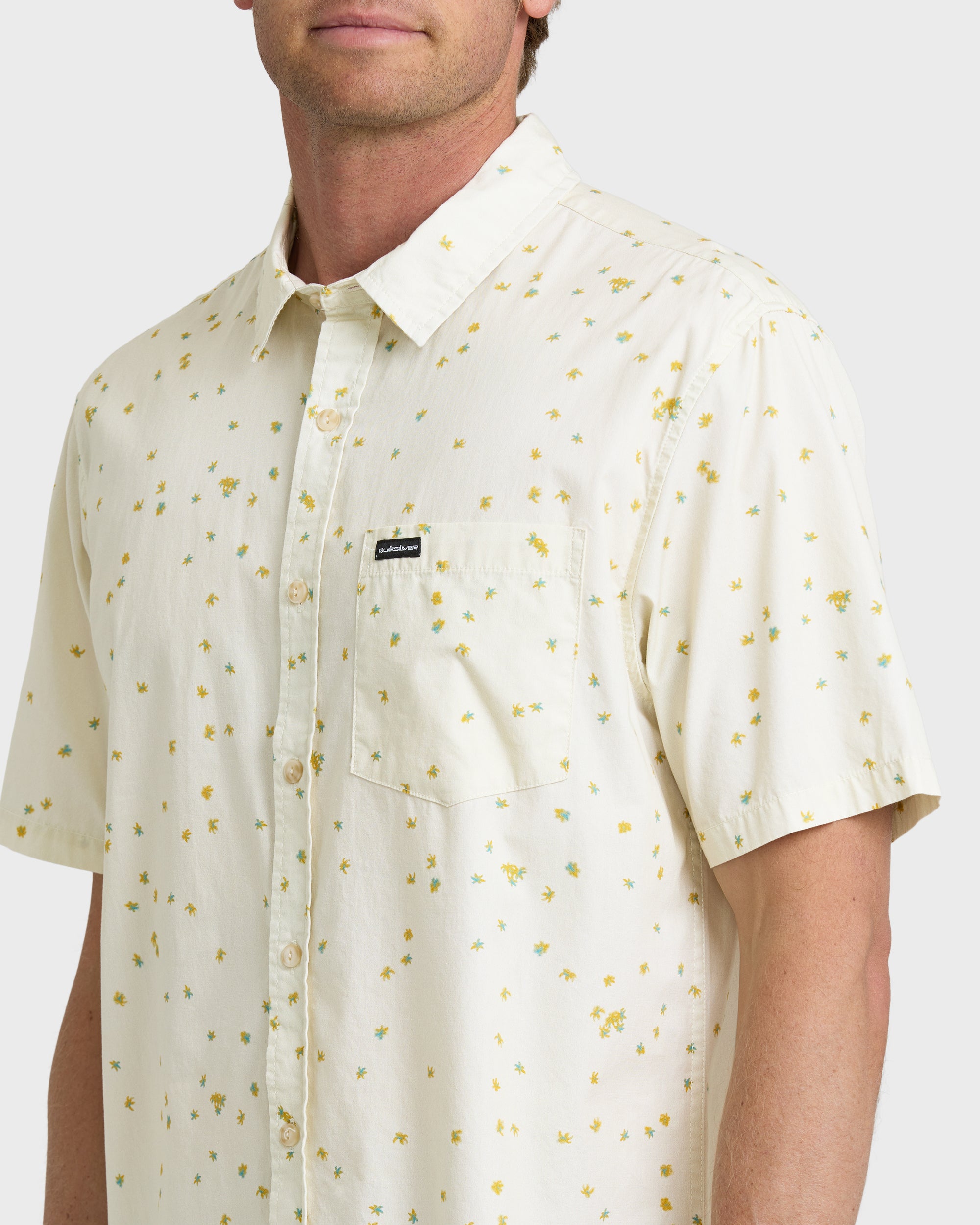 Ditsy Blossom Classic Short Sleeve Shirt - Bone White - Image 5
