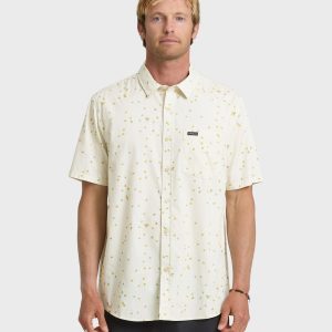 Ditsy Blossom Classic Short Sleeve Shirt - Bone White