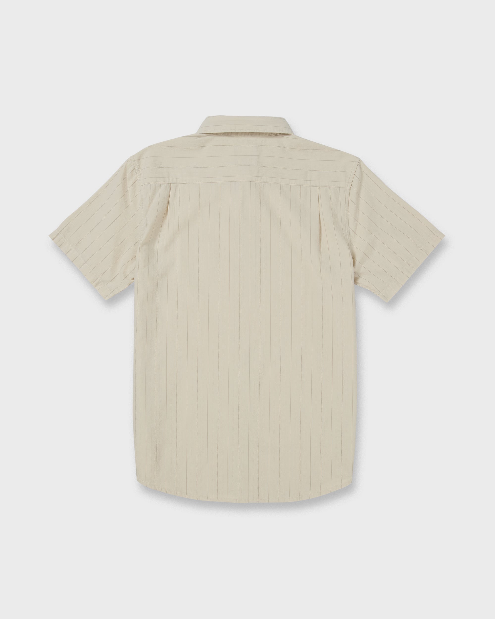 Dobby Stripe Classic Short Sleeve Shirt - Bone White - Image 7