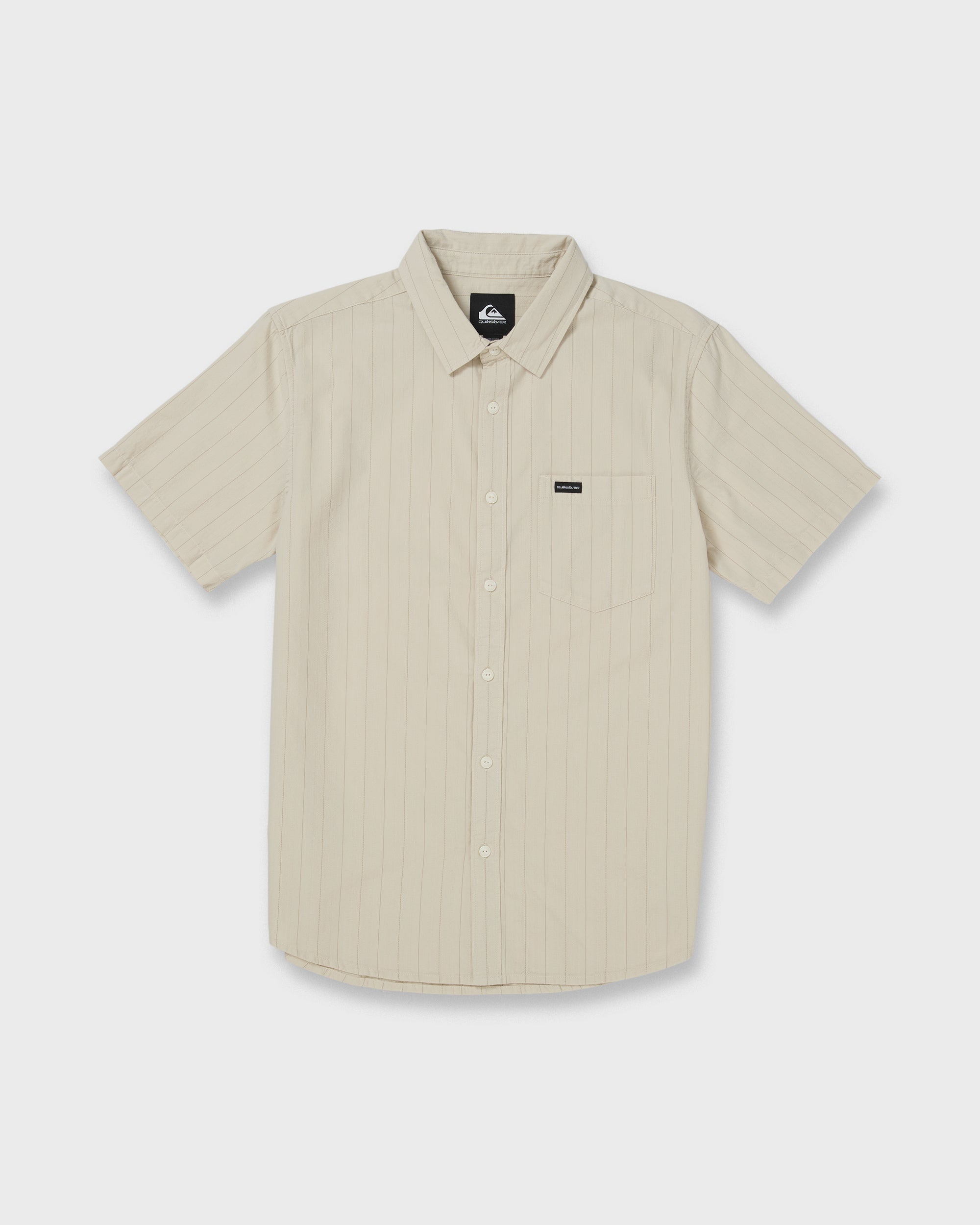 Dobby Stripe Classic Short Sleeve Shirt - Bone White - Image 6