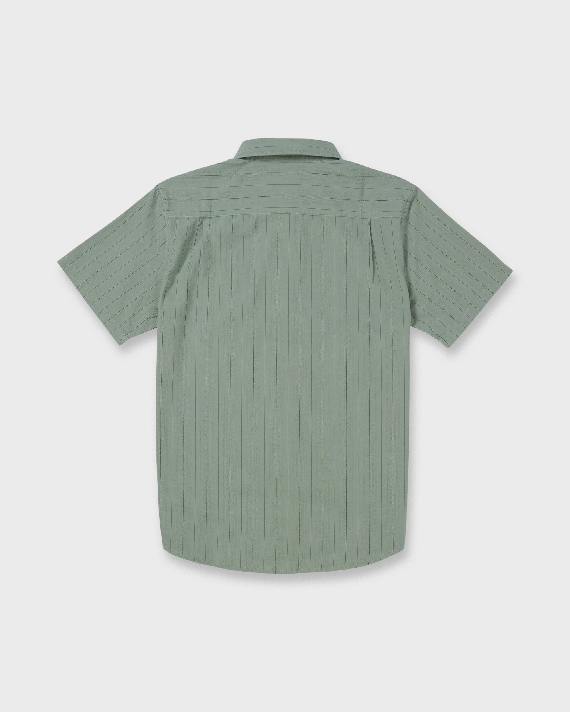 Dobby Stripe Classic Short Sleeve Shirt - Lily Pad - Image 7