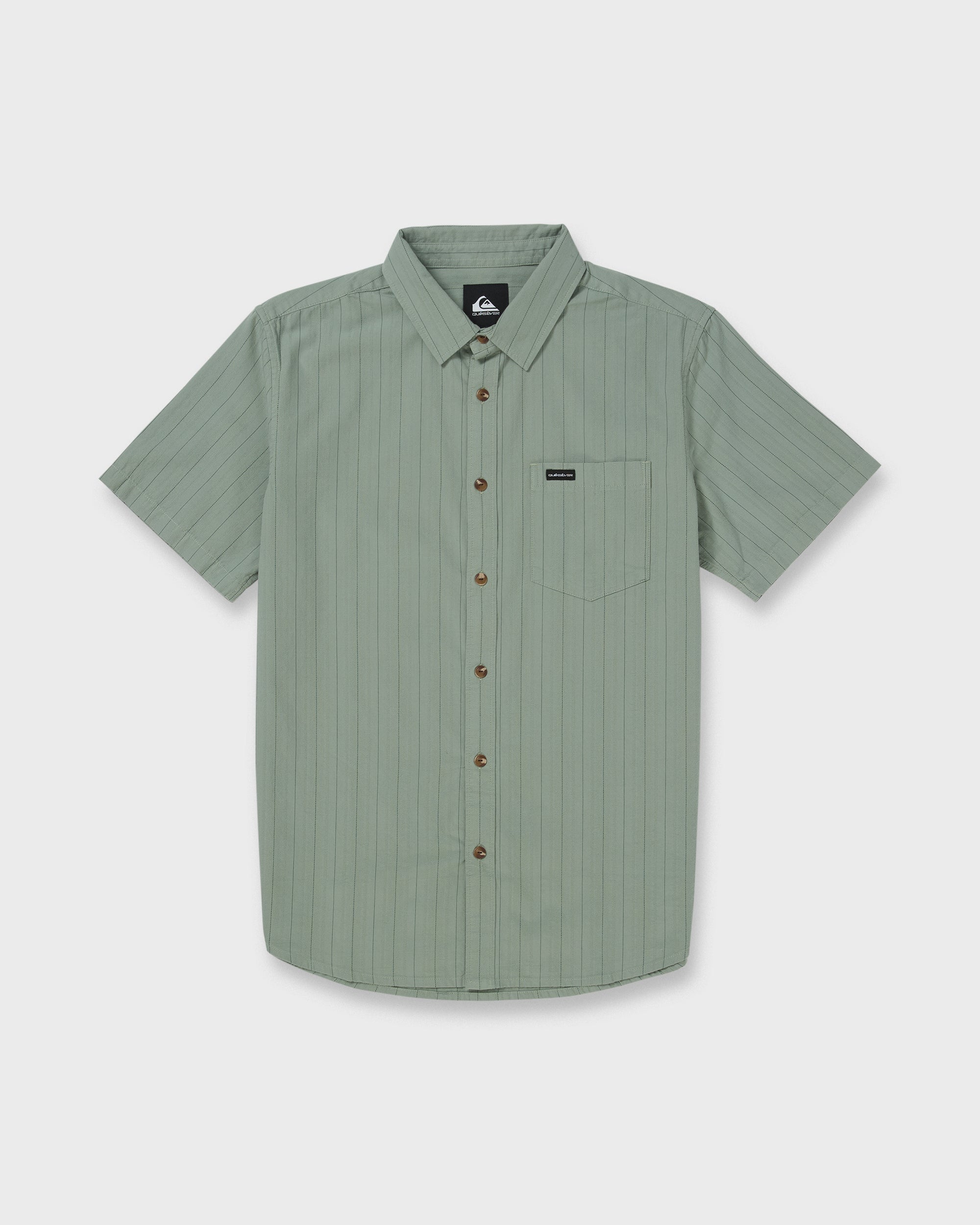 Dobby Stripe Classic Short Sleeve Shirt - Lily Pad - Image 6
