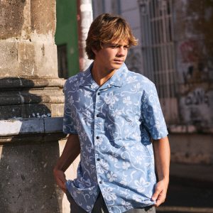 Lo-Biscus DNA Short Sleeve Camp Shirt - Riviera