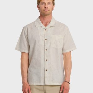 Lo-Biscus DNA Short Sleeve Camp Shirt - Snow White