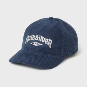 Waveular Corduroy Snapback Hat - Dark Denim