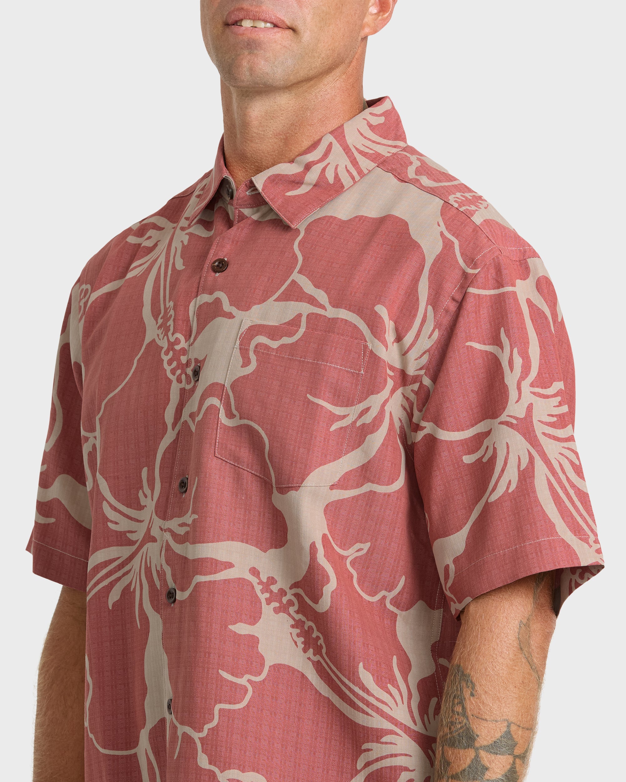 Waterman Bay Breeze Short Sleeve Shirt - Marsala - Image 7