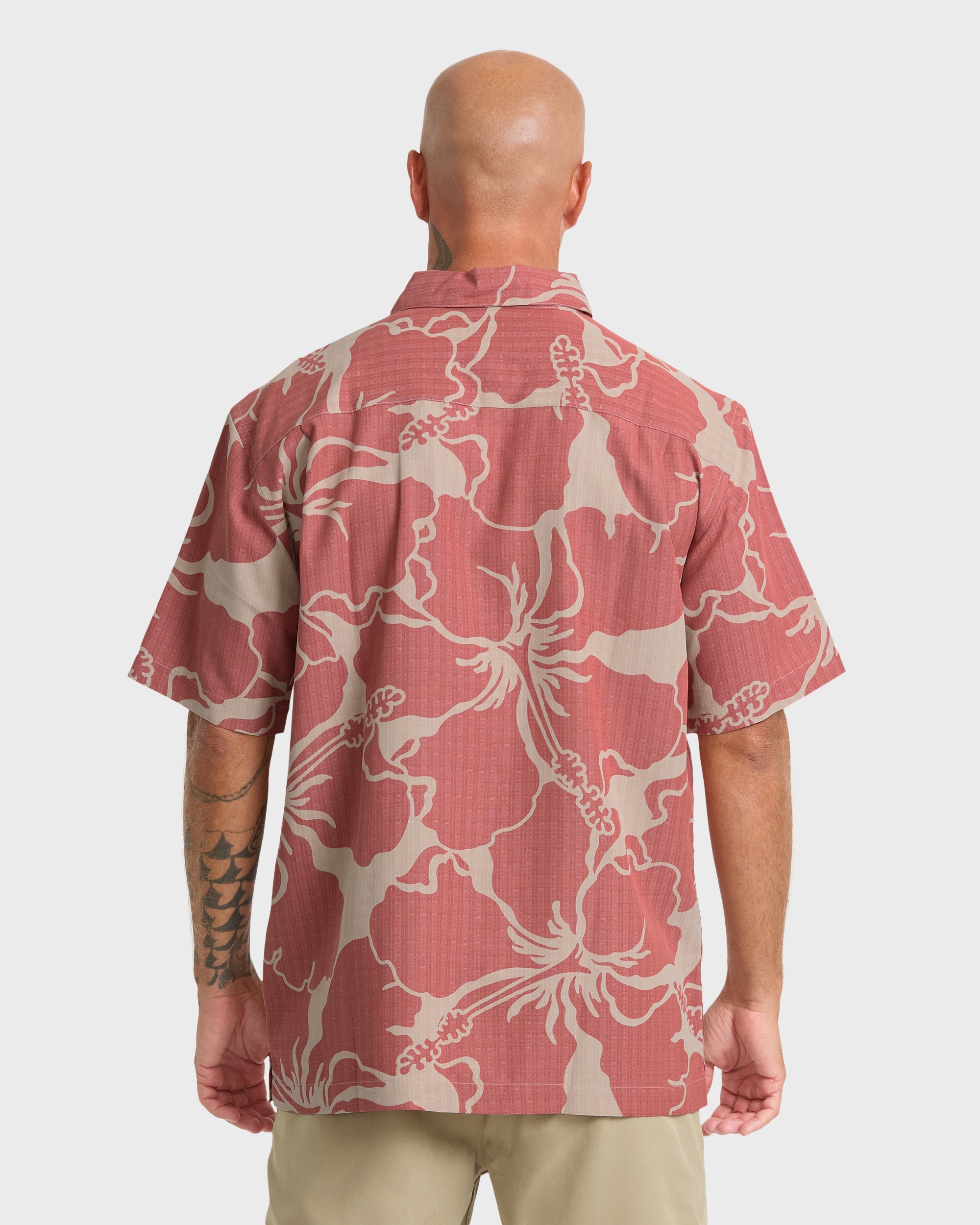 Waterman Bay Breeze Short Sleeve Shirt - Marsala - Image 4