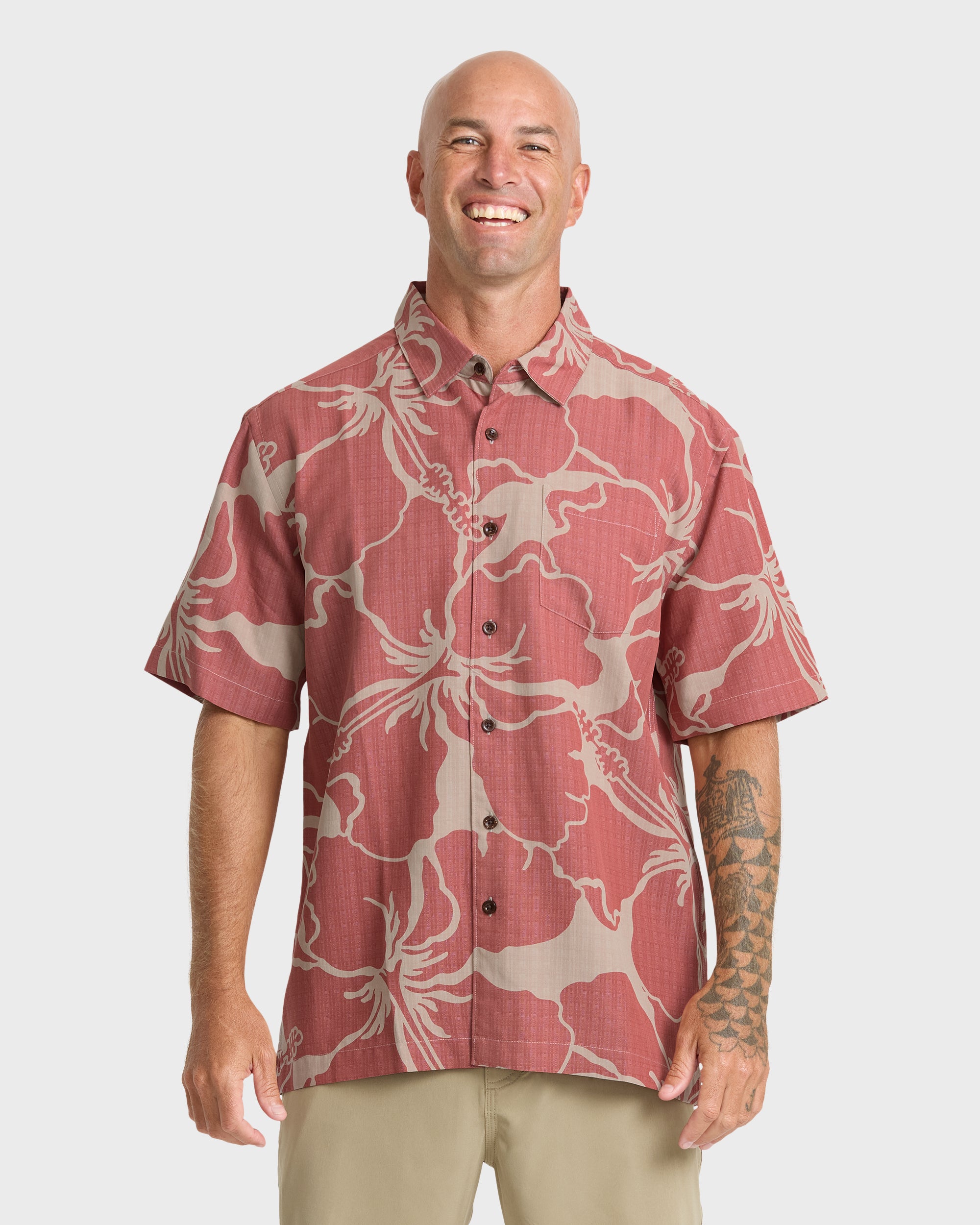 Waterman Bay Breeze Short Sleeve Shirt - Marsala - Image 2