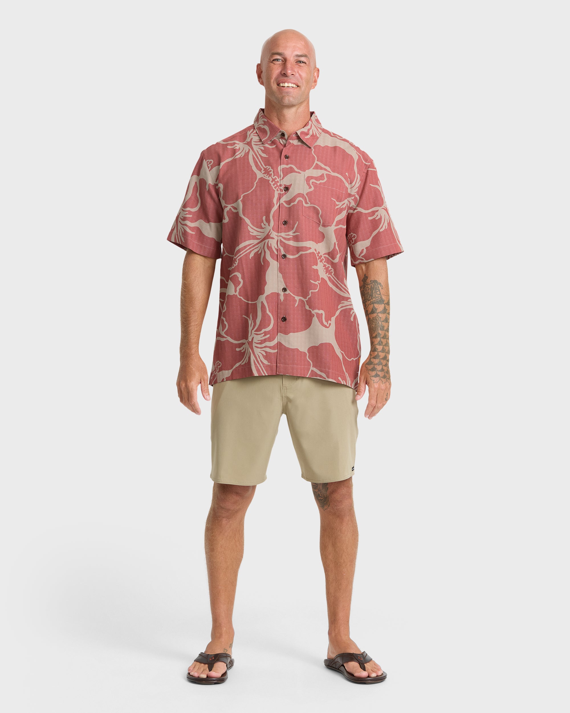Waterman Bay Breeze Short Sleeve Shirt - Marsala - Image 5