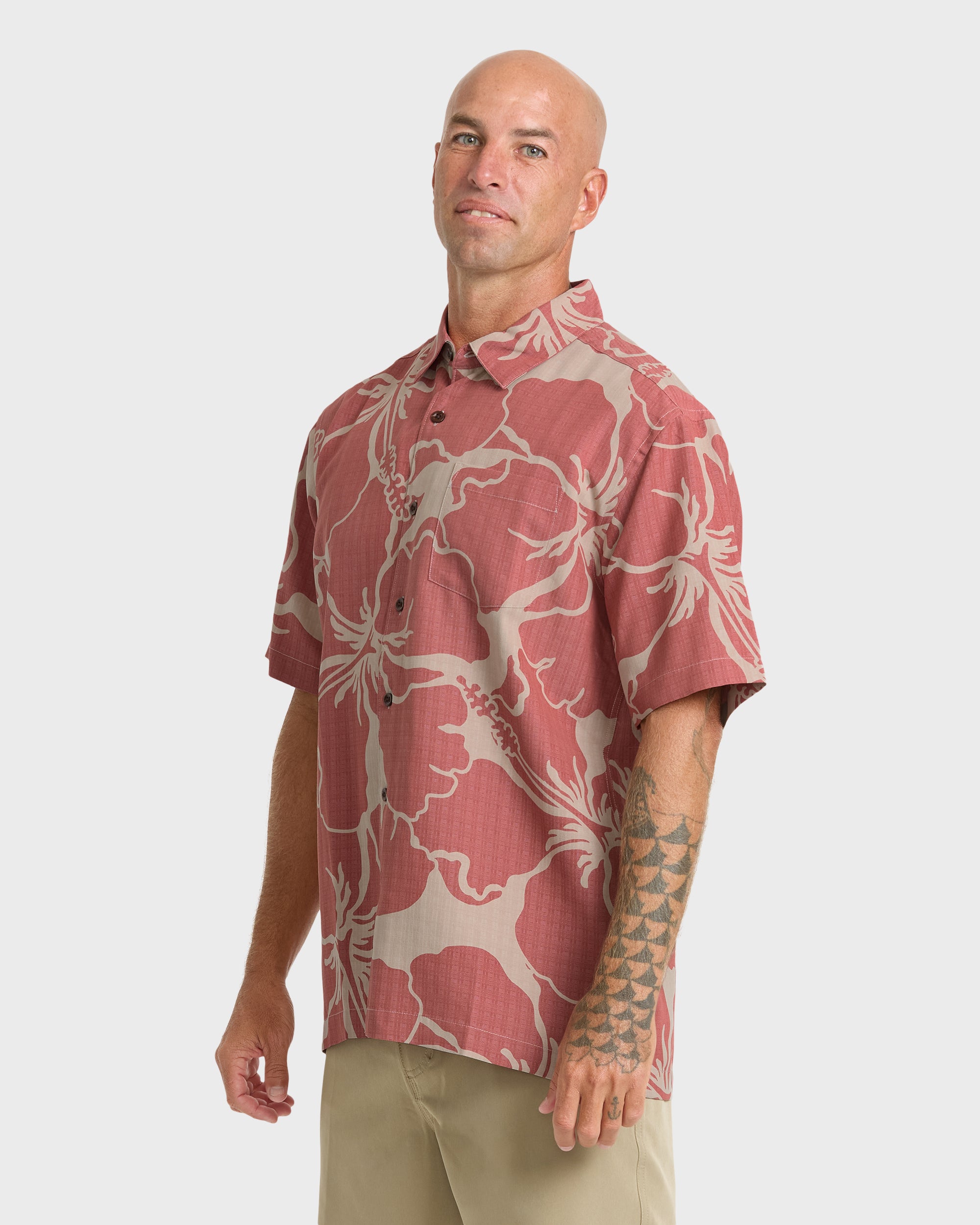 Waterman Bay Breeze Short Sleeve Shirt - Marsala - Image 6
