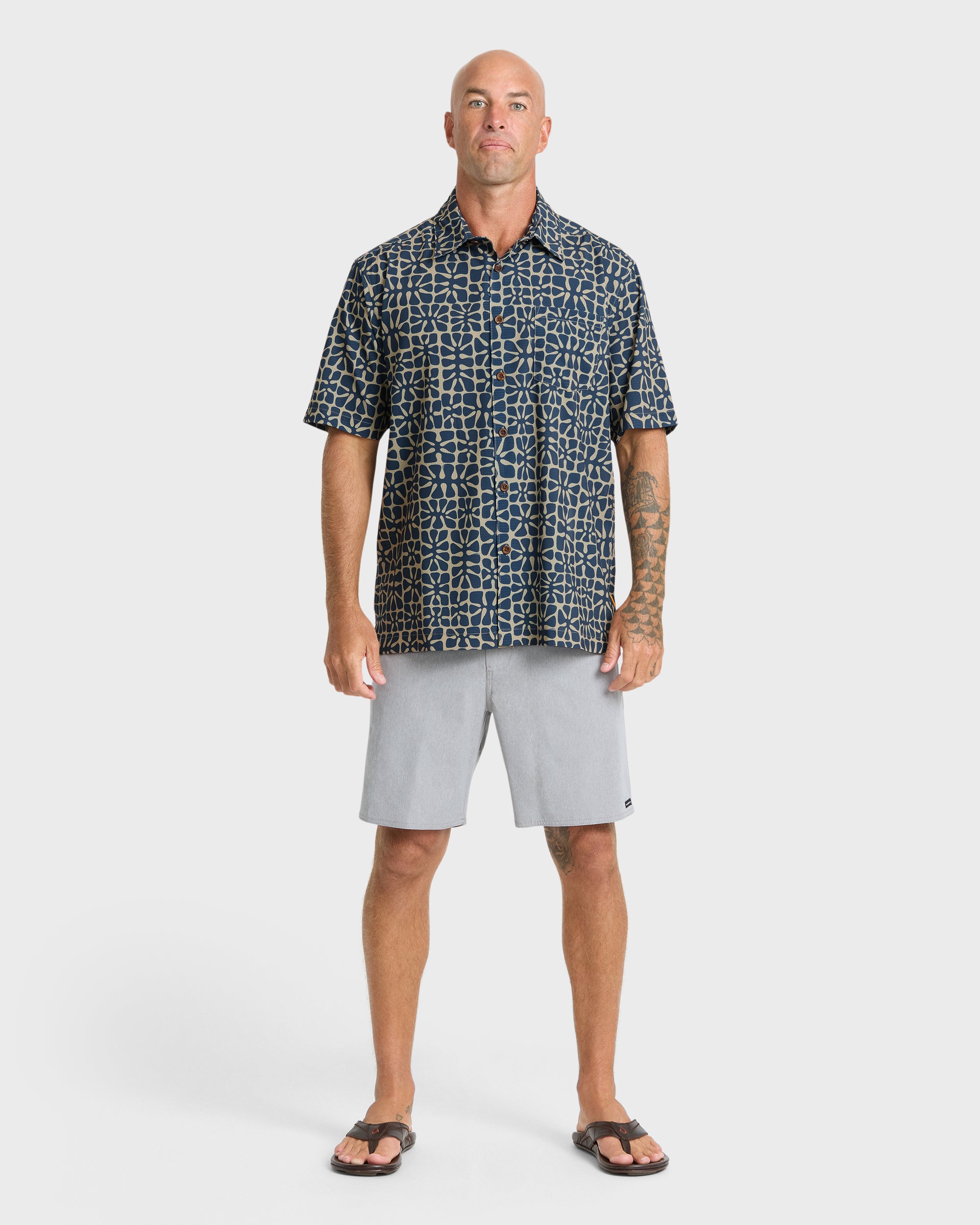 Waterman Coral Sea Performance Short Sleeve Shirt - Dark Denim - Image 3