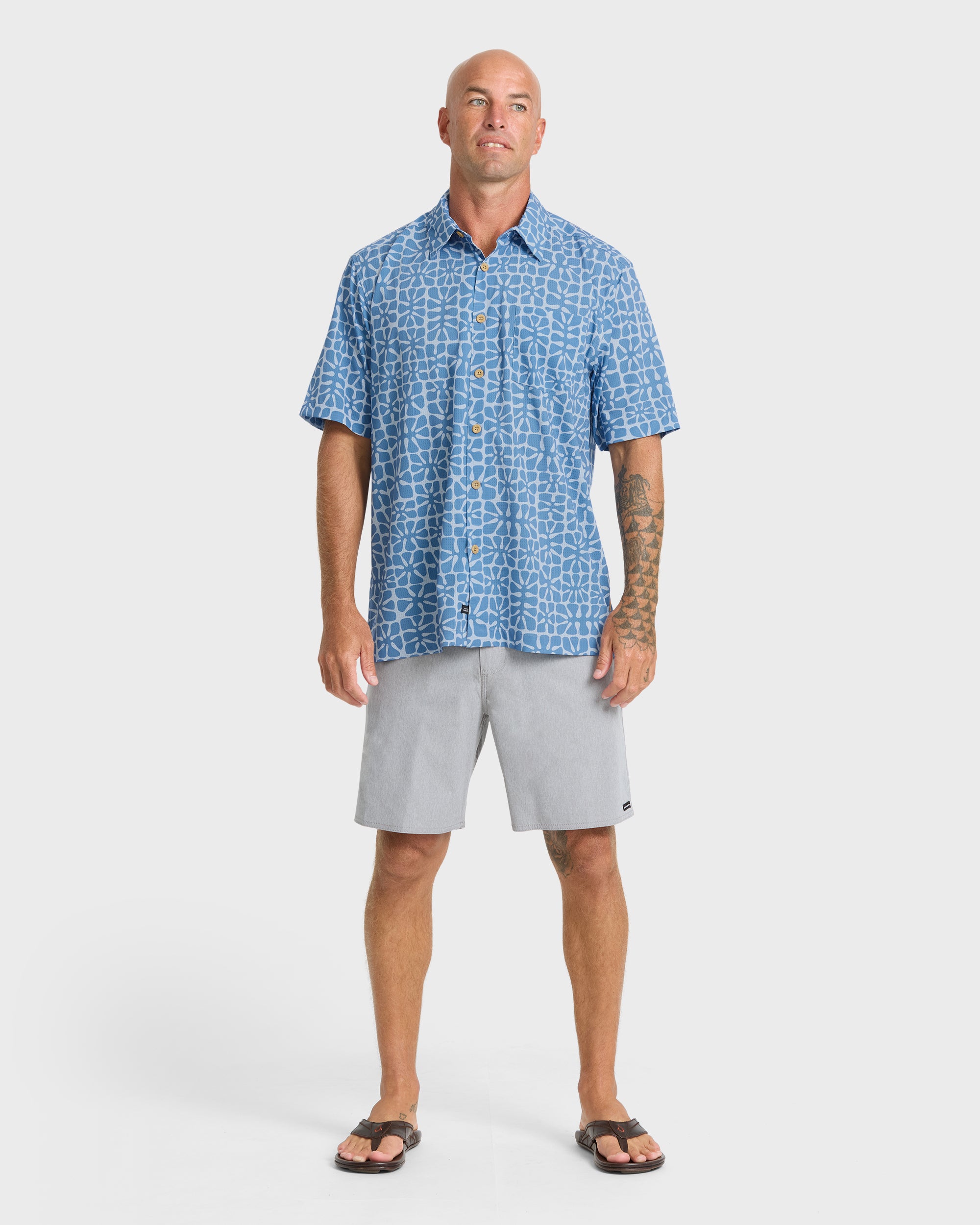 Waterman Coral Sea Performance Short Sleeve Shirt - Skyway - Image 3