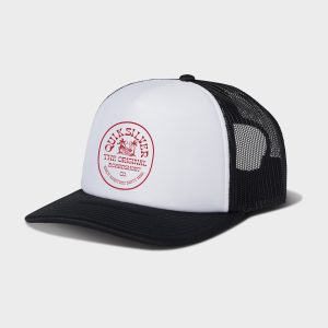 Crest 5-Panel Foam Trucker Hat - White
