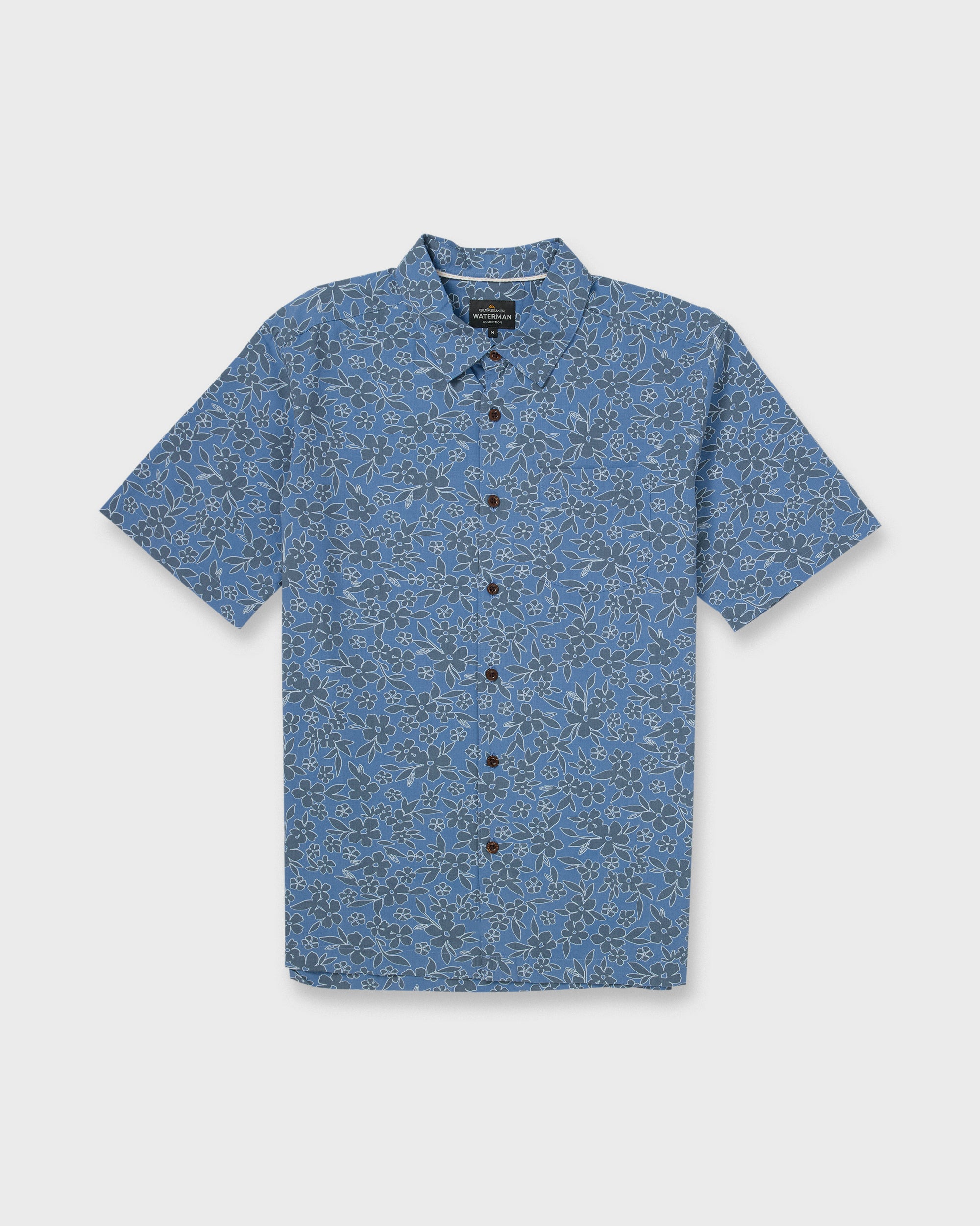 Waterman Flower Field Short Sleeve Shirt - Blue Shadow - Image 6