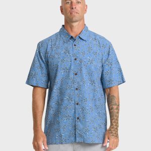 Waterman Flower Field Short Sleeve Shirt - Blue Shadow