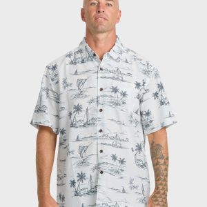 Waterman Sail Away Short Sleeve Shirt - Dark Denim