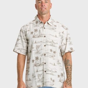 Waterman Sail Away Short Sleeve Shirt - Moonbeam
