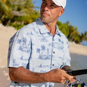 Waterman Sail Away Short Sleeve Shirt - Skyway