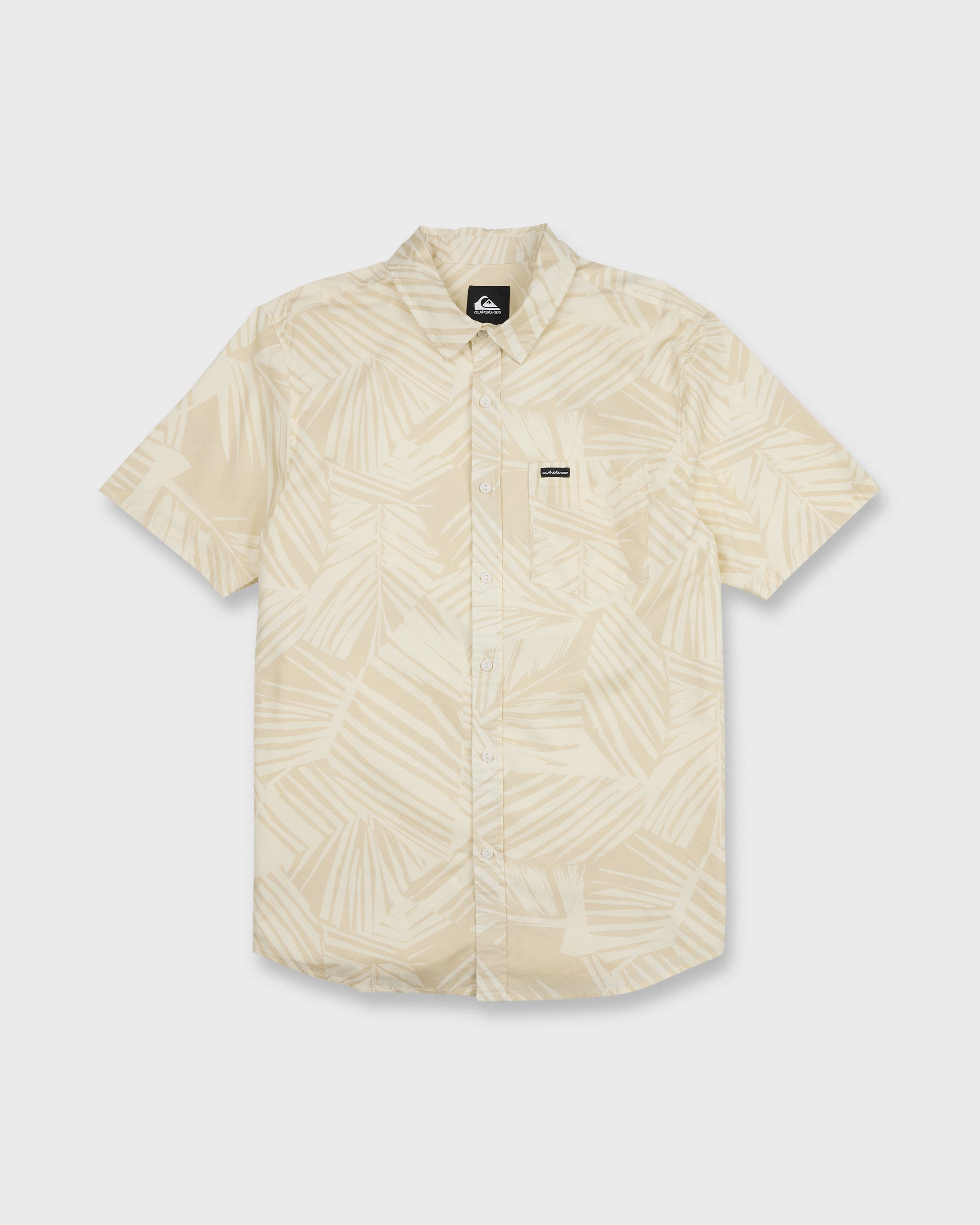Aruba Palm Classic Stretch Short Sleeve Shirt - Snow White - Image 6