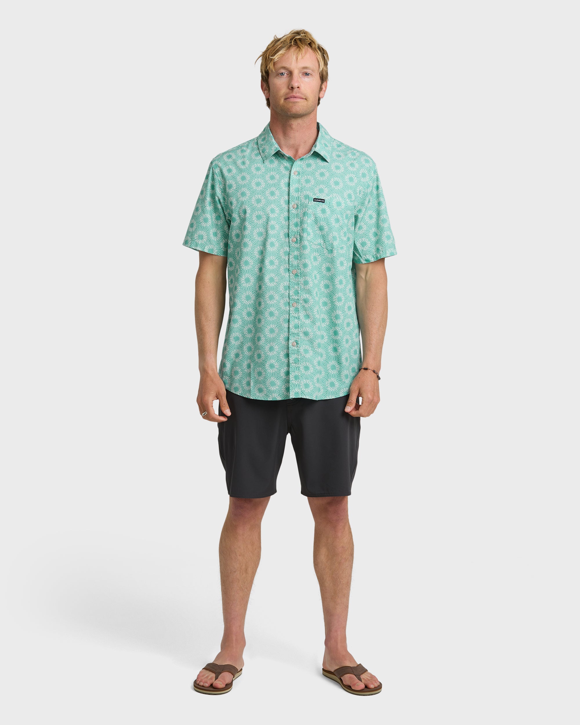 Ocean Mayhem Classic Short Sleeve Shirt - Aqua - Image 3