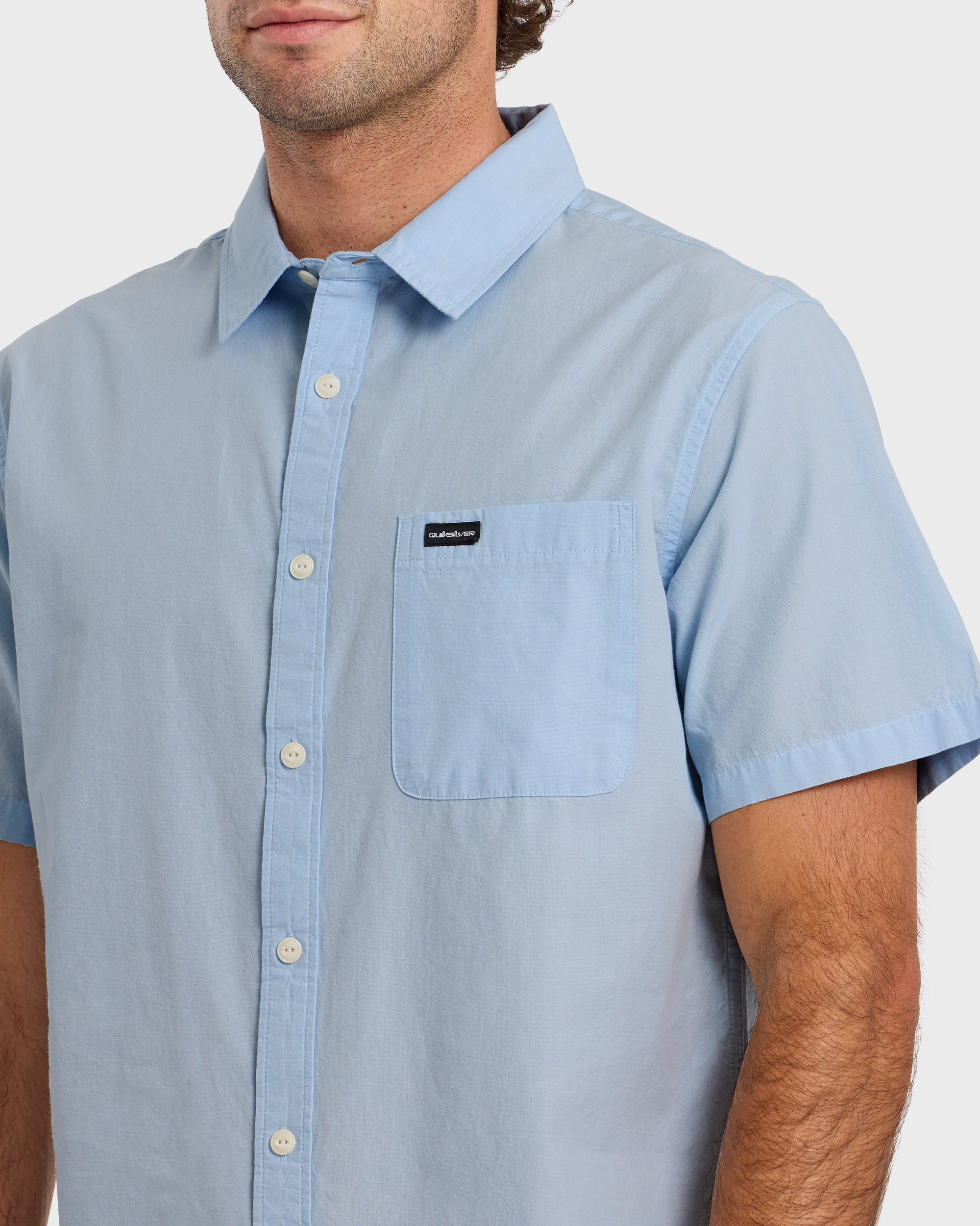 Shore Break Classic Short Sleeve Button-Up Shirt - Skyway - Image 5
