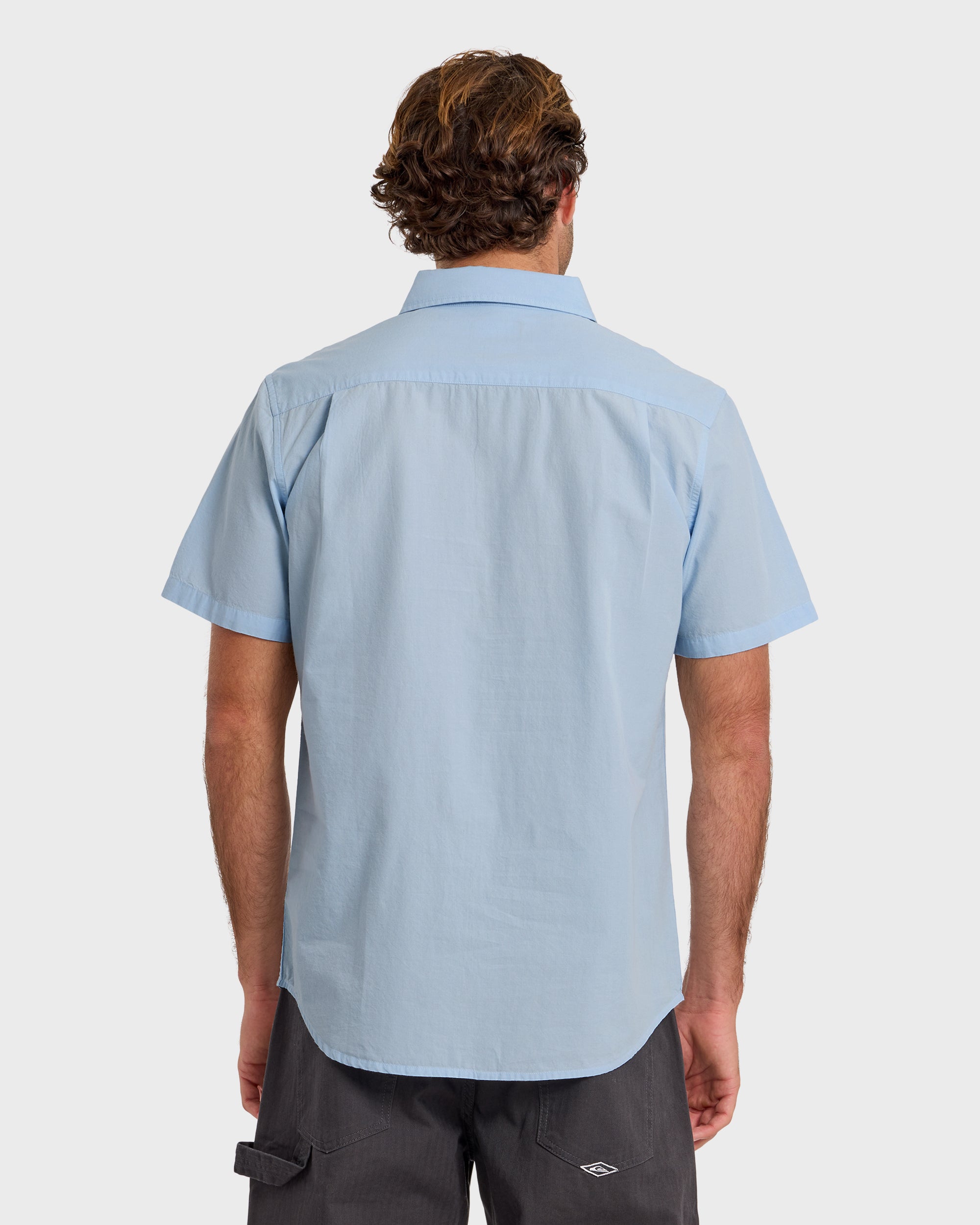 Shore Break Classic Short Sleeve Button-Up Shirt - Skyway - Image 2