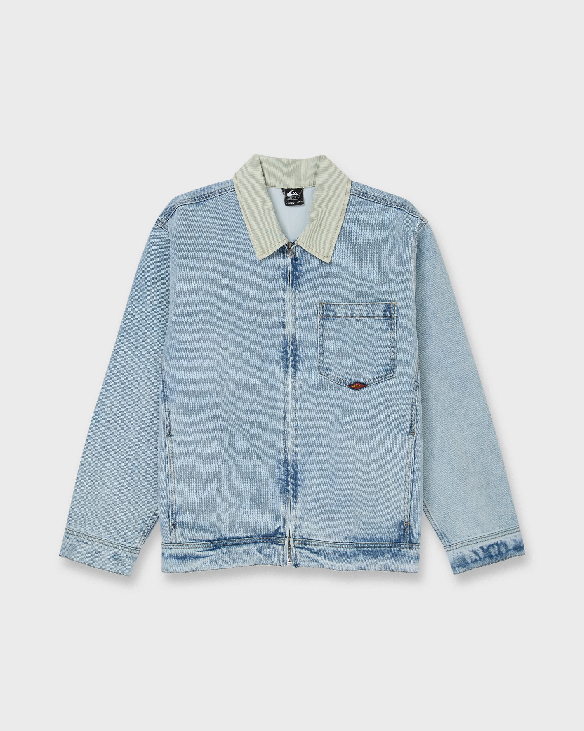 Surf Harrington Denim Jacket - Light Indigo - Image 7