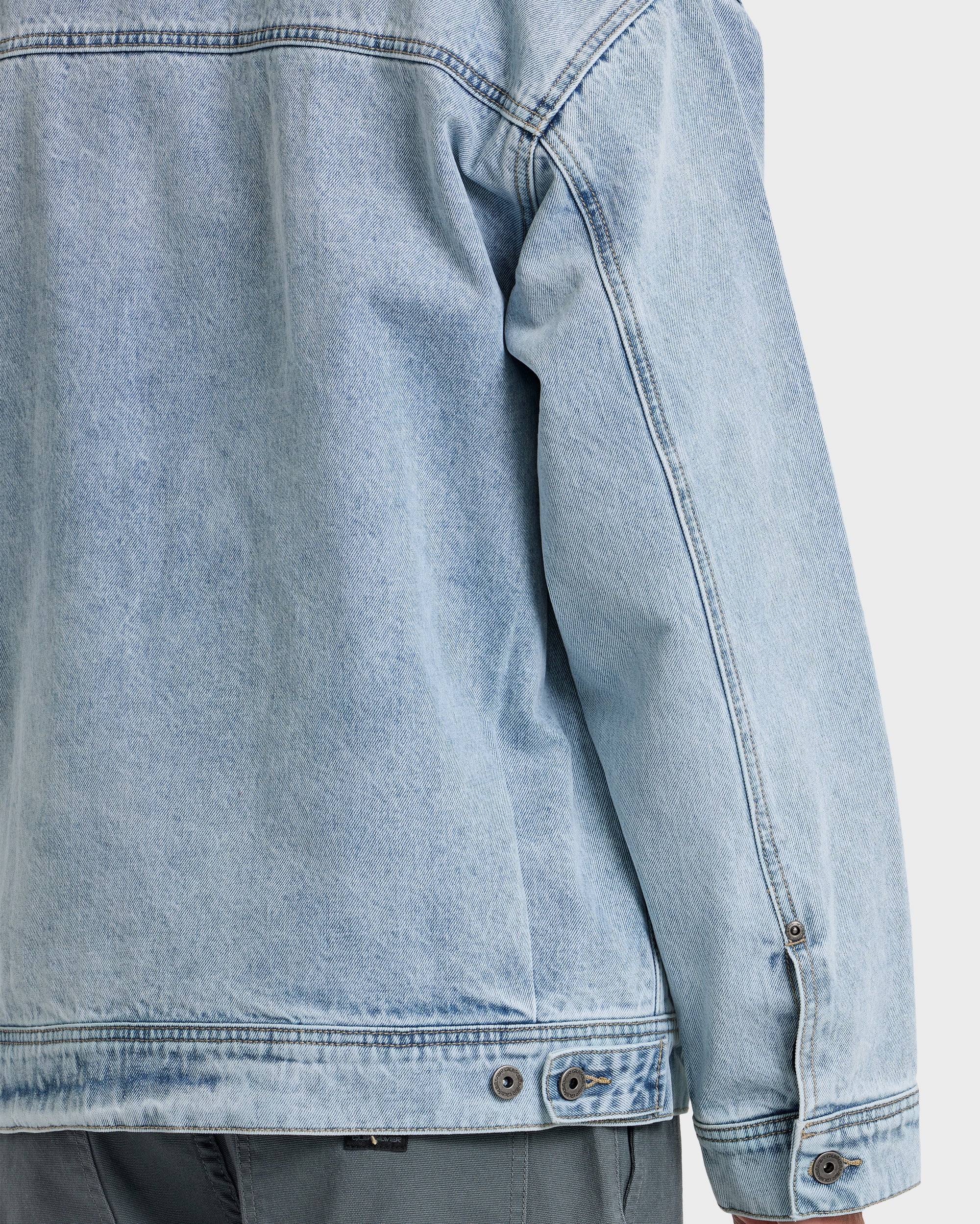 Surf Harrington Denim Jacket - Light Indigo - Image 6